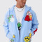 Oem jacket | Cartoon printed hooded jacket | Colorful patterned embroidered jacket | Hooded jackets