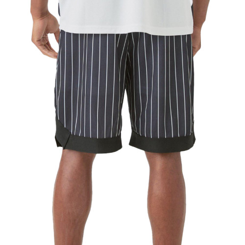 OEM shorts | Black and white striped shorts | Quick-drying athletic shorts | Loose straight shorts