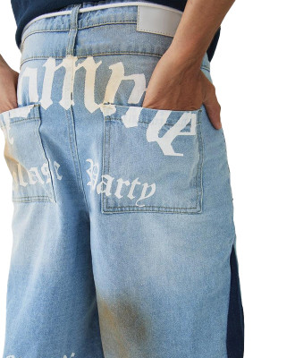 OEM shorts | Light blue denim shorts | Print shorts | Ripped shorts | Wash shorts | Patchwork shorts
