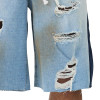 OEM shorts | Light blue denim shorts | Print shorts | Ripped shorts | Wash shorts | Patchwork shorts