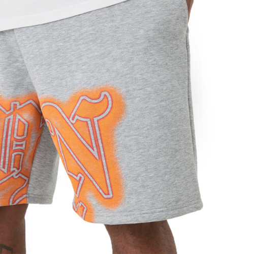 OEM shorts | Screen printed shorts | Gray sports shorts | High-stretch skateboard graffiti shorts