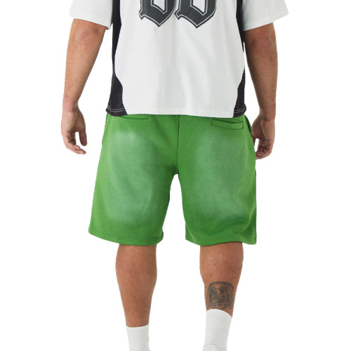 OEM shorts | Green sports skateboard shorts | Eco-friendly shorts | Washed shorts | Printed shorts