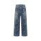 OEM pants | Blue loose straight denim pants | Personalized graffiti pants | Wash pants | Print pants