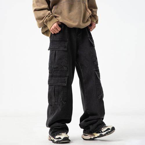 OEM pants | Men's multi-pocketed cargo pants | Casual washed pants | Plus size pants | Denim pants