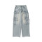 OEM pants | Men's multi-pocketed cargo pants | Casual washed pants | Plus size pants | Denim pants