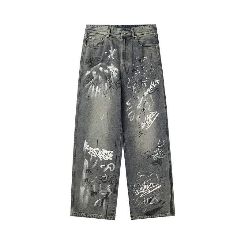 OEM irregular graffiti pants