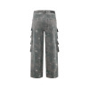 OEM pants | Vintage industrial style cargo pants | Inkjet denim pants | Vintage wash gradient pants