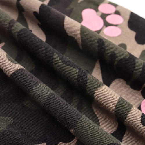 OEM pants | Men's camouflage denim pants | Loose straight pants | Pink printed streetwear pants