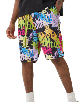 OEM shorts | Multi-coloured patterned printed shorts | Polyester sports shorts | Skateboard shorts