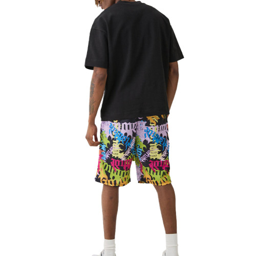 OEM shorts | Multi-coloured patterned printed shorts | Polyester sports shorts | Skateboard shorts