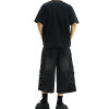 Oem shorts | Multi-pocket denim shorts | Street style straight shorts | Washed vintage patch shorts