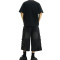 Oem shorts | Multi-pocket denim shorts | Street style straight shorts | Washed vintage patch shorts