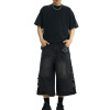 Oem shorts | Multi-pocket denim shorts | Street style straight shorts | Washed vintage patch shorts