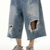 OEM shorts | Street ripped shorts | Personality trend graffiti shorts | Vintage washed denim shorts