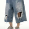 OEM shorts | Street ripped shorts | Personality trend graffiti shorts | Vintage washed denim shorts