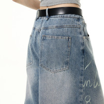 OEM shorts | Street ripped shorts | Personality trend graffiti shorts | Vintage washed denim shorts