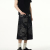 OEM shorts | Classical dragon pattern embroidery shorts | Plus size straight denim cropped shorts