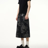 OEM shorts | Classical dragon pattern embroidery shorts | Plus size straight denim cropped shorts