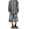 OEM shorts | Blue ripped denim shorts | High quality blue denim shorts | Vintage style washed shorts