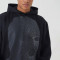 OEM hoodie | Human face pattern screen print hoodie | Men's black hoodie | Heavyweight winter hoodie
