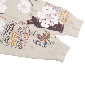 OEM hoodie | Creative graffiti print hoodie | Street art elements hoodie | Thickened winter hoodie