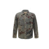 OEM jacket | Dark blue denim jacket | Abstract graffiti print jacket | Vintage acid wash jacket