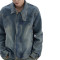OEM jacket | Mens denim vintage jacket | Old worn out washed jacket | Stylish stand up collar jacket
