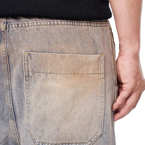 OEM pants | Multi-pockets cargo pants | Men's plus size denim straight pants | Make old washed pants