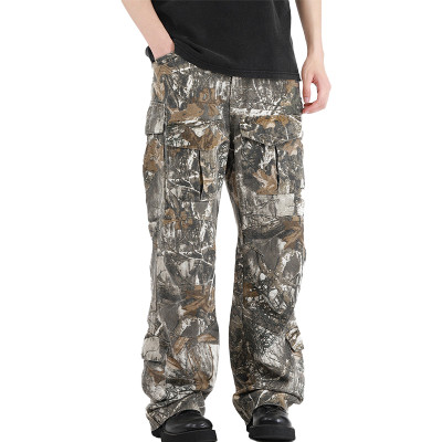 OEM pants | Multi-pocket cargo camo pants | Street graffiti style pants | High-stretch denim pants