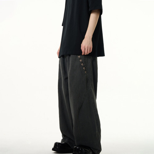 OEM pants | Men's oversized denim pants | Versatile straight pants | Minimalist pants | 300gsm pants