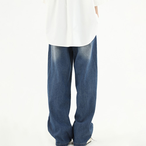 OEM pants | Men's casual loose pants | Wear-resistant washed denim pants | High-stretch denim pants