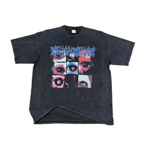 T-shirts manufacturer | Mens 250GSM black t-shirts | Street printed t-shirts | Acid washed t-shirts