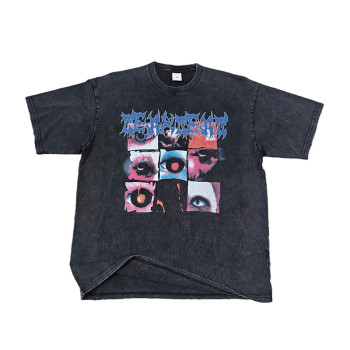 T-shirts manufacturer | Mens 250GSM black t-shirts | Street printed t-shirts | Acid washed t-shirts