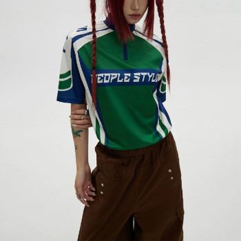 T-shirts manufacturer | Outdoor sports tops | Colorblock soccer gym t-shirt | Summer printed t-shirt