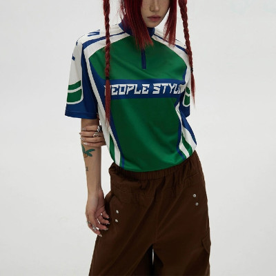 T-shirts manufacturer | Outdoor sports tops | Colorblock soccer gym t-shirt | Summer printed t-shirt