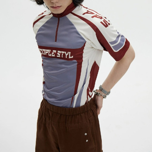 T-shirts manufacturer | Outdoor sports tops | Colorblock soccer gym t-shirt | Summer printed t-shirt