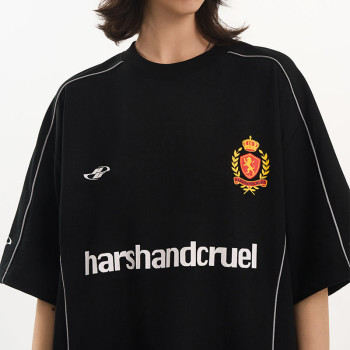 Couple unisex loose sports t-shirt | Black world soccer cup jersey t-shirt | Streetwear manufacturer