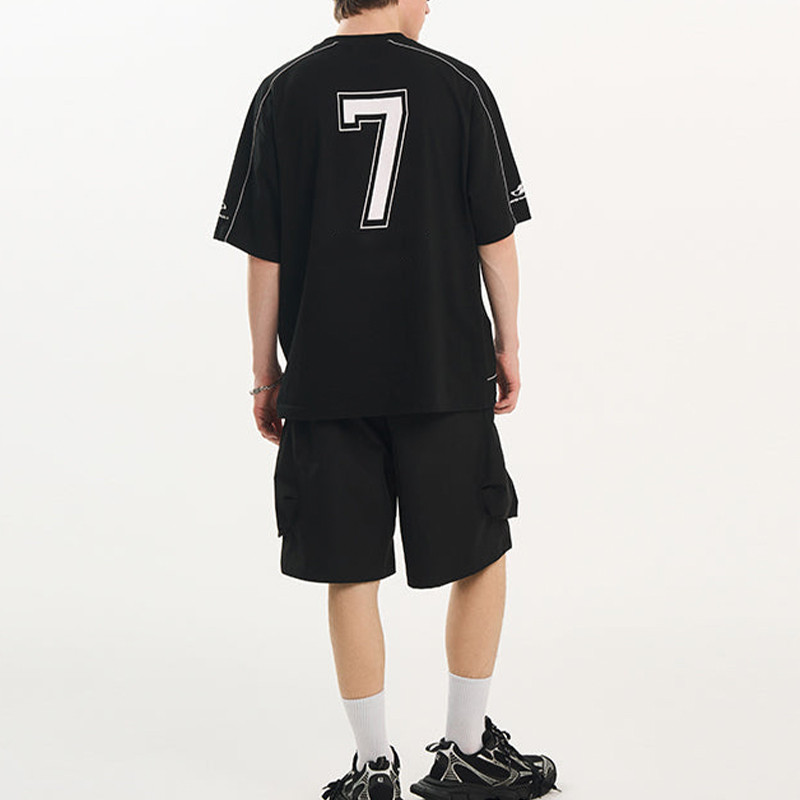 Custom black soccer jersey