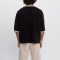 Black and white knit sport polo | Street embroider graphic | Soccer cup style tee | Garment supplier