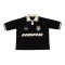 Black and white knit sport polo | Street embroider graphic | Soccer cup style tee | Garment supplier