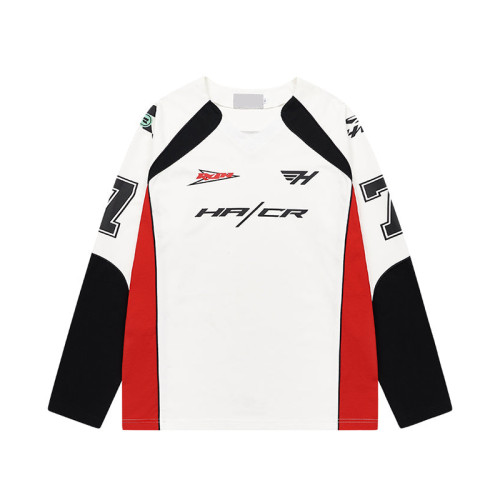 Colourblock nylon tops | Streetwear manufacturer | Mens long sleeve sports jersey | Digital printed