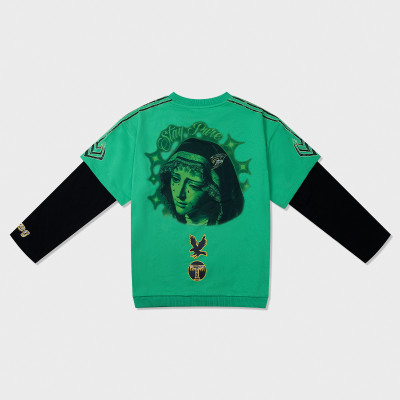 Unisex street two-pieces set | Fashion sport soccer jersey | Printed long sleeve | Custom streetwear