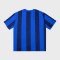 Men 100%cotton soccer jersey | Blue striped sports t-shirt | Badge printed | Custom World Cup jersey