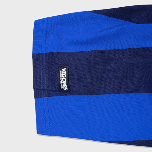 Men 100%cotton soccer jersey | Blue striped sports t-shirt | Badge printed | Custom World Cup jersey