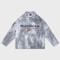 Men long sleeve denim jersey | Turn-down collar | Embroidery pattern | Washed tee | Apparel factory