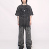 Spider embroidery t-shirts | Heavyweight | Summer fashion t-shirts | Acid wash | Streetwear supplier