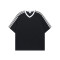 Garment supplier | Cotton v-neck sports t-shirts | Unisex striped tee | Loose fit activewear