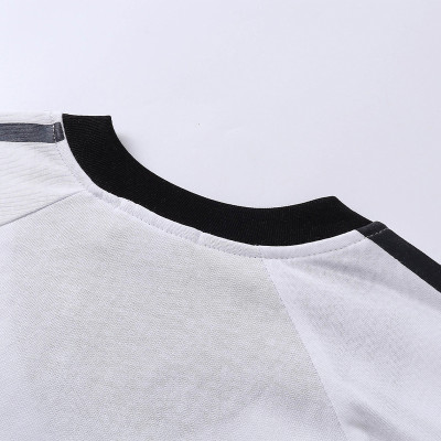 Garment supplier | Cotton v-neck sports t-shirts | Unisex striped tee | Loose fit activewear