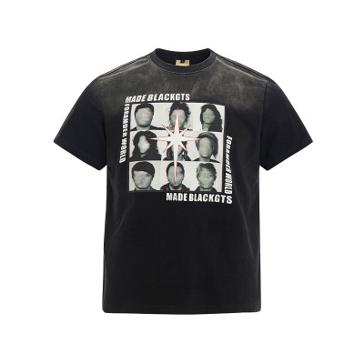 Garment factory | Retro faded unisex print t-shirt | Street art graphic tee | Wash punk style tshirt