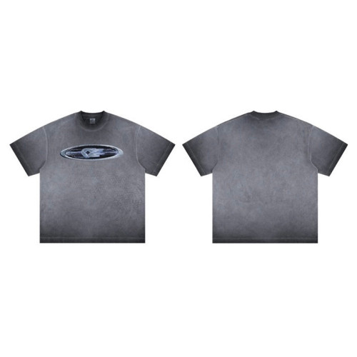 Streetwear supplier | Washed gray t-shirt for men | Heavy cotton t-shirt | 3D embroidery logo tshirt